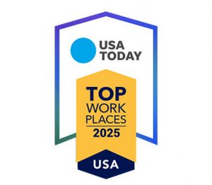 2025 USA Today Top Workplace Badge.