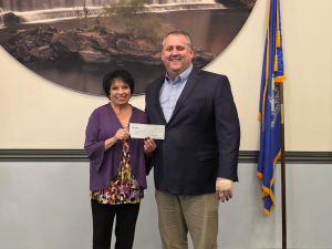 Nancy Roberts, vice president, branch officer, bankHometown; Steven Rioux, superintendent, Putnam Connecticut Public Schools